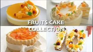 4 kinds of fruit cake🍊🥭 mango rare cheese / mango shortcake / orange charlotte cake /cake decorating