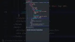 Circle Intersect Animation HTML and CSS ✅📌