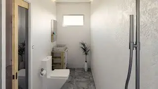 A Simple Toilet & Bath of 4.6 sqm | SketchUp 2021 + Enscape 3.5