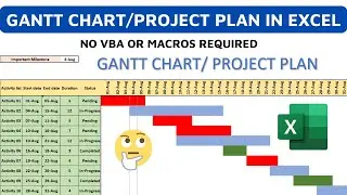 🤯Project Plan: How to make GANTT CHART in Excel in Hindi