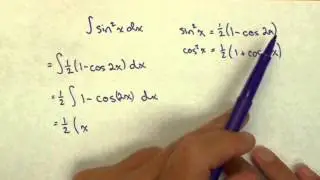 Antiderivative of sin squared