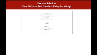 Swap Two Numbers Using JavaScript | How To Swap Two Numbers Using JavaScript