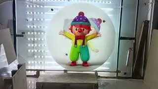 Round circle 3 images flip poster,diameter 160cm