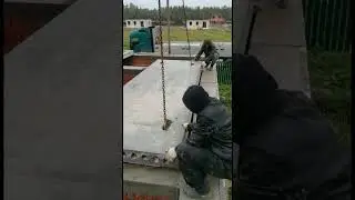 Монтаж плит перекрытия. 