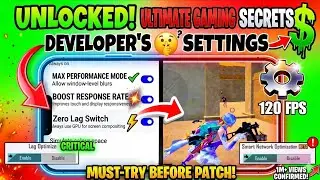 Enable 5 Secret🤫Developer Option Settings, Stop Lag, Frame Drop, Smooth Gameplay, Boost immediately