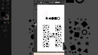Fill many Object With Random sizes and colors into shape in illustrator