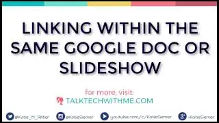 Linking Within the Same Google Doc or Google Slides