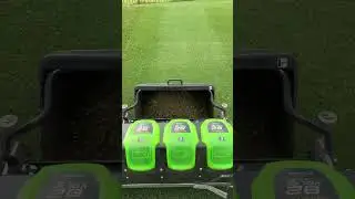 Lawn Verticutting in Action 🎬 ⛳️ #golfcourselawn #lawncare