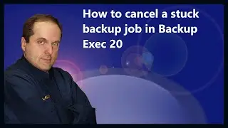 How to cancel a stuck backup job in Backup Exec 20