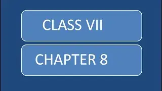 CLASS 7 CH 8 : HTML an Introduction