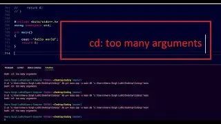bash: cd too many arguments error in vs code [solved]