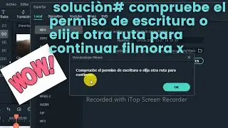 Solución# compruebe el permiso de escritura o elija otra ruta para continuar Filmora x