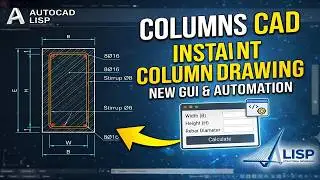 Automatic Column Reinforcement Drawing in AutoCAD | New Graphic Interface! 🚀