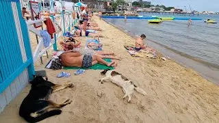 #АНАПА ЛЕЧЕБНЫЙ ПЛЯЖ: ВОДА ЧИСТАЯ. ЛЮДЕЙ МНОГО. НА ПЛОЩАДИ ИЗМЕНЕНИЯ.
