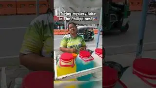 Trying mystery juice in The Philippines! 🇵🇭 #philippines #filipinofood #travelvlog