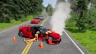 The Most Terrible Traffic Car Crashes #6 - BeamNG Drive