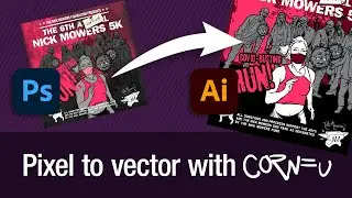 Converting photoshop illustration (raster) into an illustrator file (vector)