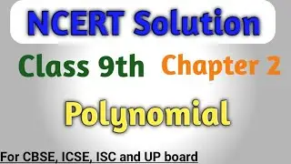 Maths Chapter 2 Polynomial Class 9th.