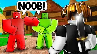 I Pretended To Be a NOOB to TROLL TEAMERS in Murder Mystery 2