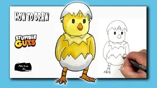 How to Draw a Hatchling from Stumble Guys