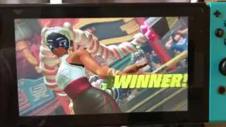 Playing Nintendo ARMS Global Test Punch Beta on handheld Mode is better!