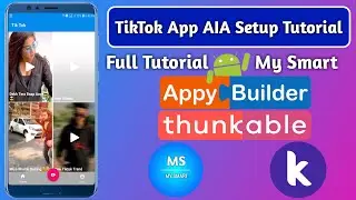 New Design TikTok App AIA File Setup Tutorial Free | Kodular | Thunkable | Appybuilder