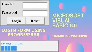 Login Form Using Progressbar in Visual Basic 6.0