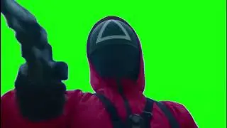 CARTOON girl with move head horrible green screen game free use