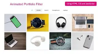 Responsive Animated filterable Portfolio Gallery using HTML, CSS and JavaScript.