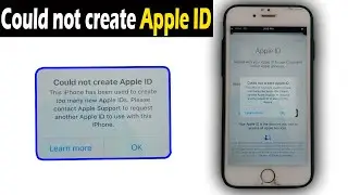 Could Not Create Apple ID Too Many New Apple ID , how to create a new apple id account