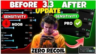 3.3 UPDATE में SCOPE नहीं हिलेगा🔥ZERO RECOIL SENSITIVITY SETTING ALL DEVICE GYRO & NON GYRO PLAYERS