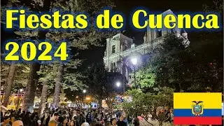 Fiestas de Cuenca 2024 // Night Life // Walking Tour // Centro Histórico 4k