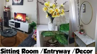 DIY TV Stand // Sitting Room Tour // Entryway DIY Update