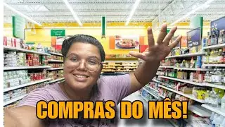 COMPRAS DO MÊS!! VLOG NO SUPERMERCADO!! POPULAR!