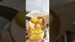 Making a Mango Heart Jelly Matcha Drink 💛