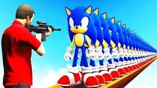 1 BULLET vs 1,000,000 SONICS In GTA 5