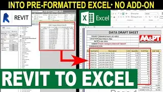 Export Revit schedule to Excel (into pre-formatted Excel table) in just 2 step routine.