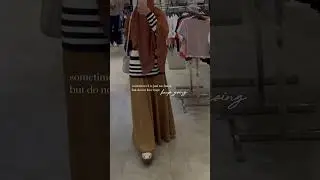 Stripe Sweater & Brown Skirt Outfit Ideas #hijab #hijabsyari #hijabfashion #hijabstyle  #shorts