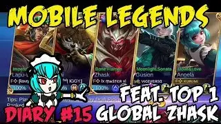 MOBILE LEGENDS DIARY 15 - ANGELA RANKED GAMING WITH FAL SQUAD AND TOP 1 GLOBAL ZHASK - |x MASTER x|