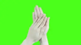Green screen one man clap hand