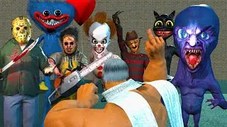 Hiroshi from Ao Oni vs Cartoon Cat/Pennywise/Jason/Huggy Wuggy/Ao Oni/Freddy/Leatherface