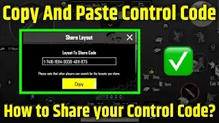 How to Copy Paste Controls Layout in BGMI | How to Apply Control Code In BGMI ||