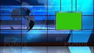 News TV Studio Set 18 - Virtual Green Screen Background Loop