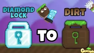 Growtopia | DIAMOND LOCK to DIRT
