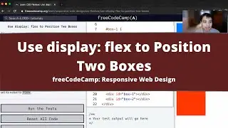 Use display flex to Position Two Boxes (CSS Flexbox) freeCodeCamp Tutorial