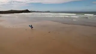 Whipsiderry Beach, Newquay, Cornwall in 2018
