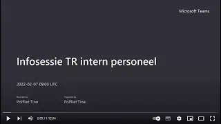 Infosessie Tijdsregistratie applicatie intern personeel - 7 februari 2022