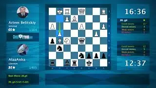 Chess Game Analysis: Artem Belitskiy - AlaaAnka : 0-1 (By ChessFriends.com)