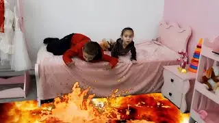Floor is Lava with Lalika and Brother