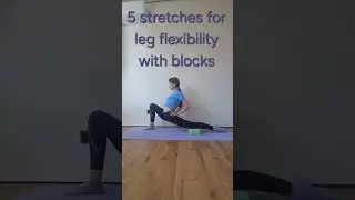 5 stretches for leg flexibility with blocks 💖 #fyp #viralvideo #shorts #short #youtubeshorts #foryou